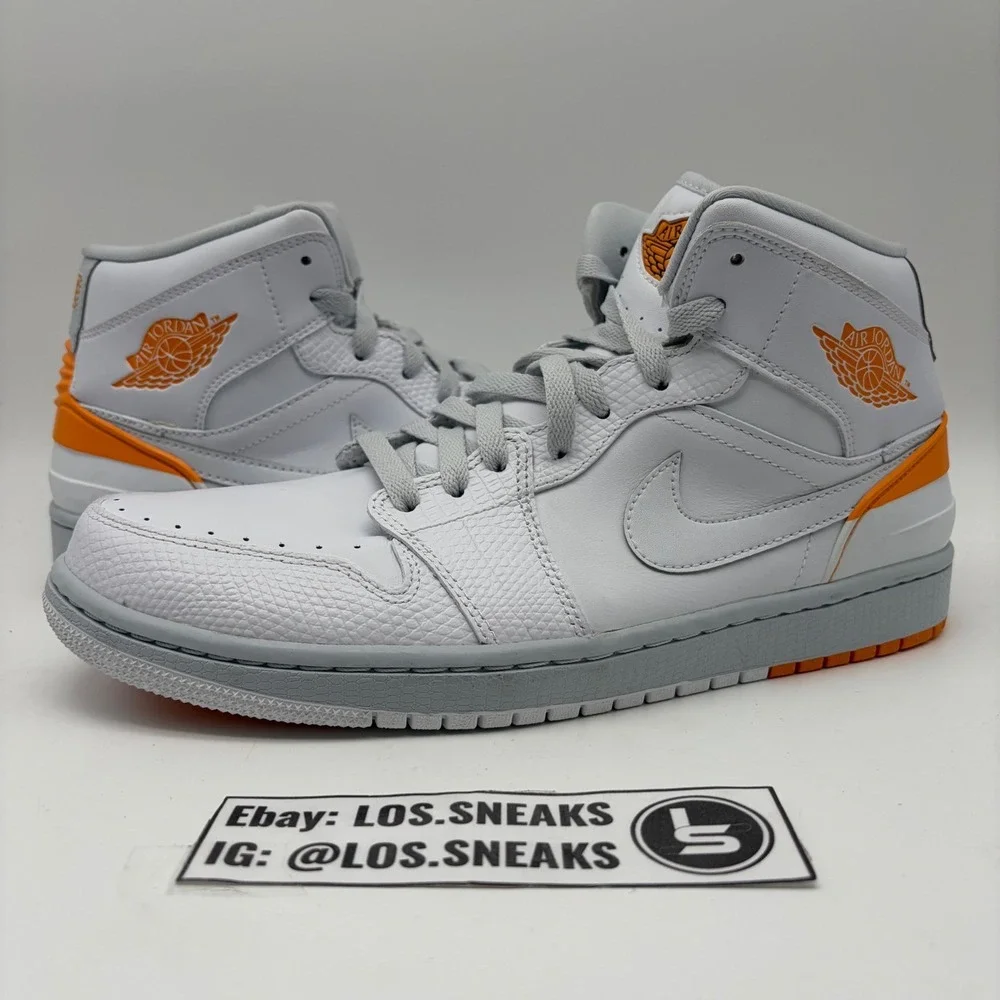 Nike Air Jordan 1 Retro 86 White Kumquat Pure Platinum Mens Size 10 (644490-115)